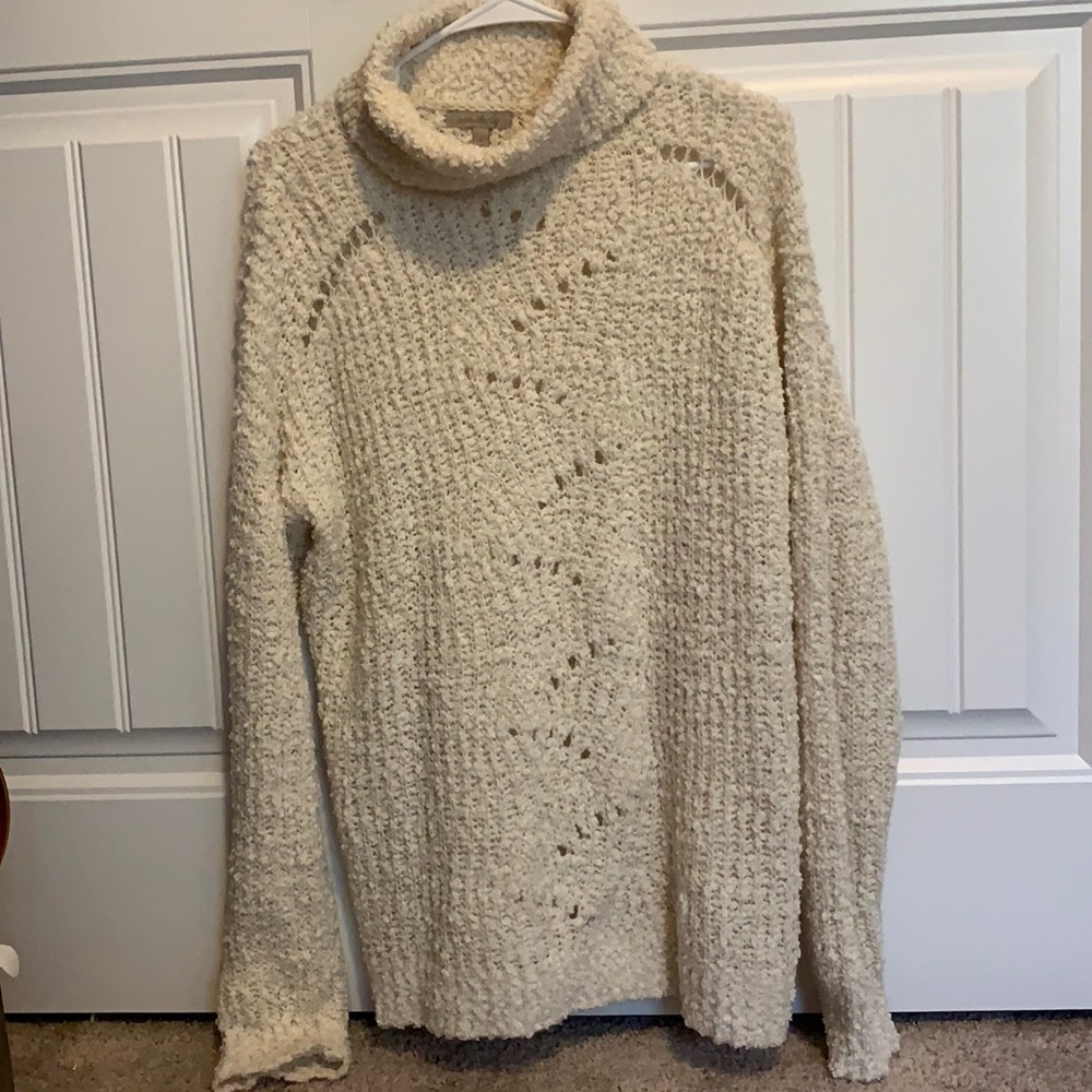 Cream turtle neck sweater
